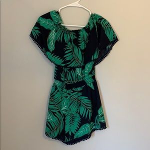 Off the shoulder floral romper